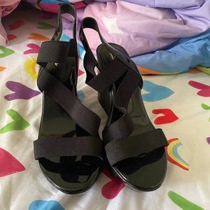 Elastic Sandal Wedge